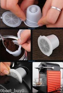 5pcs Refillable/ Reusable Nespresso Capsule set, Built In Stainless