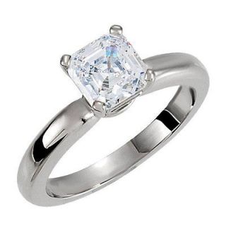 asscher cut diamond ring