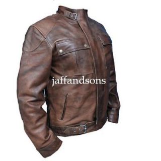 Wanted Wesley Gibson McAvoy Brown 100% Genuine Leather Jacket All