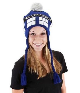 Dr. Doctor WHO Call Box Tardis Laplander Beanie BBC Officially