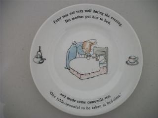 WEDGWOOD BEATRIX POTTER 1993 Peter Rabbit Childs Small Plate, Put Him