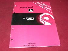 John Deere 4 Backpack Blower Operators Manual