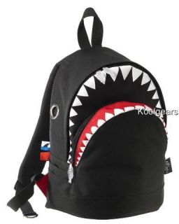 SHARK Backpack MEDIUM BLACK Morn Creations bag kindergarten pre school