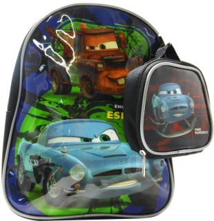Disney Cars 10 Mini Backpack & Utility Pack W/ Mater & Finn PreSchool