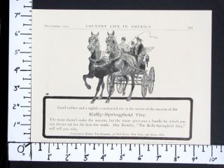 1903 KELLY SPRINGFIELD Rubber Horse drawn Vehicle Tires magazine Ad