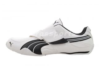 Puma Attaq White Black Velcro Mens Casual Shoes 35453004