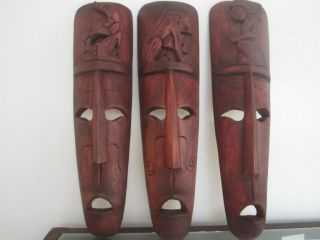 Jaguar Serpent Warrior 21x5 inches wood mayan aztec masks wood fedex