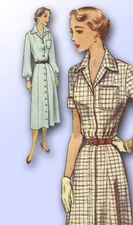 1950s Stellar Vintage McCall Day Dress Pattern Sz 32 B