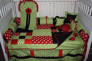 pc Lady Bug baby bedding set  Free personalized pillow