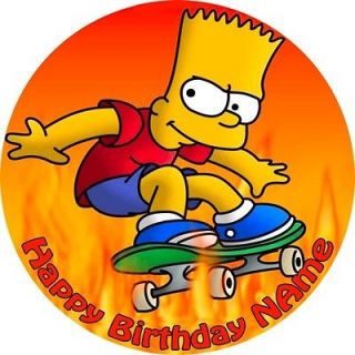 SIMPSONS BART HOMER EDIBLE IMAGE ICING CAKE TOPPER