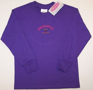 Gymnastics & Gymnast on Balance Beam Monogram Long Sleeve Toddler