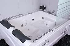 Double Pillow Master bathroom Whirlpool Massage Tub, Jacuzzi bathtub
