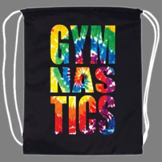 Gymnastics Tie Dye Logo Drawstring Backpack tote bag