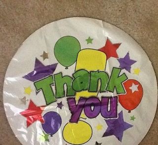 Six (6) 18 Round Mylar Balloons. Thank You Single Sided Ballons NEW