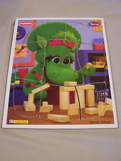 Baby Bop Wooden 8 Pc Puzzle Barney 1996 Lyons Group Wood Dinosaur