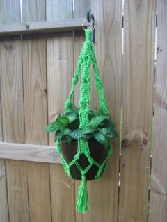 Macrame Plant Hanger PARROT 34 Made W/ 4mm Macrame Cord  Great Gift