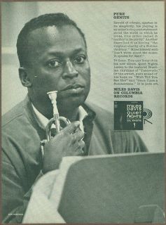 Miles Davis 1964 print ad / magazine advertisement, Columbia Records