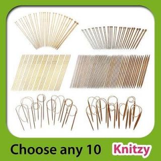 Knitting Needles Bamboo BUILD YOUR OWN BUNDLE. Choose any 10 sets of