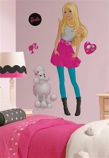 BARBIE doll wall stickers 41 inches tall MURAL Poodle decals room