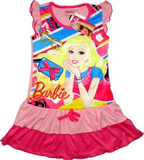 BARBIE DOLL Girls Pink Party Dress Childrens Kids Dresses Clothing