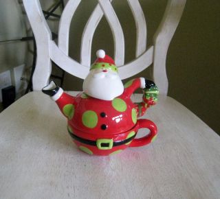 Cracker Barrel Merry Merry Santa Claus Christmas Tea For One Figural