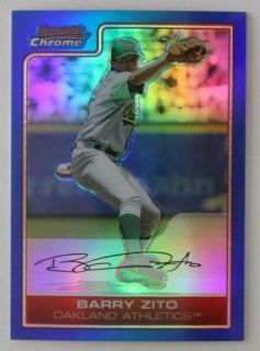 2006 Bowman Chrome Barry Zito #17 Blue Refractor /150 As Giants