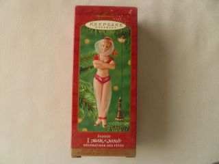 Dream of Jeannie Hallmark 2000 Christmas Ornament w/Bottle Signed by