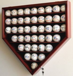 43 Baseball HP Shaped Display Case Wall Rack Cabinet UV