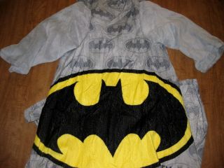 BATMAN kids bath robe Dark Knight retro DC Comics youth size 4 10 swim