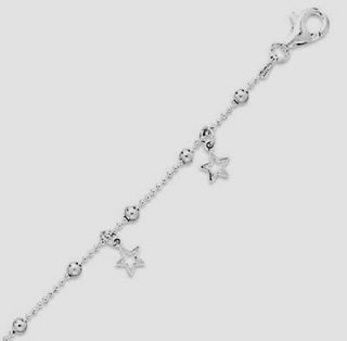 Silver Double Strand Bead Chain Anklet 9+1 Extension Ankle Bracelet