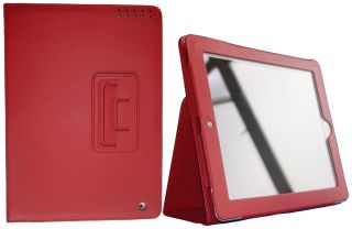 High Quality Pouch Flip PU Leather Red Stand Case Cover For Apple iPad