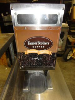 FARMER BROTHERS COMMERCIAL SINGLE HOPPER COFFEE GRINDER.