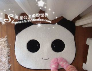 Cute sweet Black & White Rug Panda Bear Face Doormat Mat Pad Small
