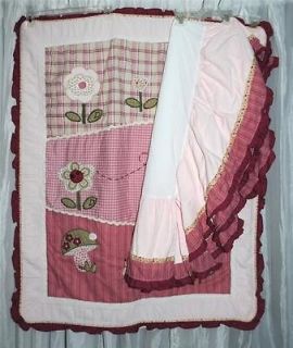Baby Martex Blossoms Crib Comforter & Dust Ruffle