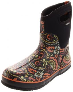 Bogs Classic Mid Tuscany Waterproof Rubber 52476 Black Brown  40
