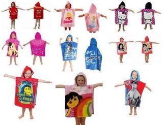 Boys Holiday Beach Swimming Hooded Cotton PONCHO Towel Select Design