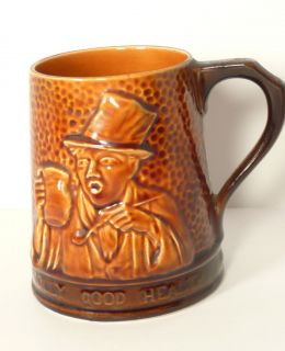 Falcon Ware Hand Painted Pottery Mug/Stein w/Dickens Type Character