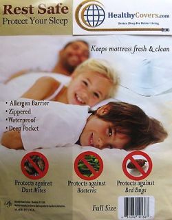 Zippered Mattress Protector 10 Ht ~ Bed Bugs + Allergens + Dust Mites