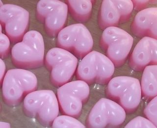 10 BABY PINK HANDMADE MINI HEART SOAPS   SELECTION OF FRAGRANCES