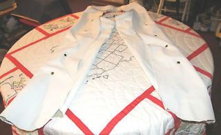 Handmade Adult White Leather With Cream Colored Trim Chaps