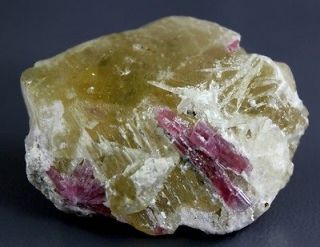 ct Top Quality Yellowish HELIODOR BERYL Crystal w/ TOURMALINE @ Afghan