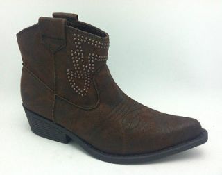 Madden Girl by Steve Madden NEW Sanoma Brown Faux Leather Western
