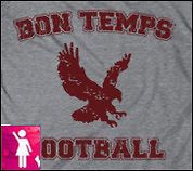 Womens Bon Temps Football t shirt classic vampire television shirt tv