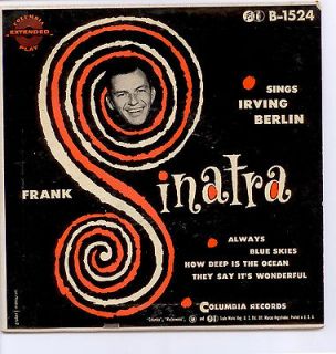 Frank Sinatra 1952 Columbia 45 RPM EP   Sinatra Sings Irving Berlin