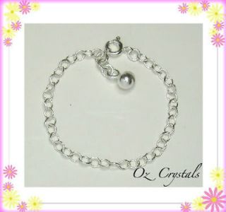 Silver Baby / Childrens Bracelet or Anklet Jingle Bell / Chime Charm