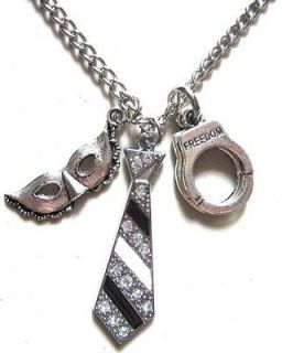 Inspired by 50 Fifty Shades of Grey Charm Necklace Handcuffs
