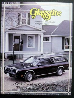 Dodge 1980 1985 Glasstite Fiberglass Topper Truck Brochure