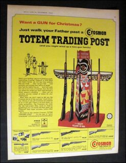 Vintage 1964 Crosman Totem Pole Trading Post BB Guns Christmas 60s