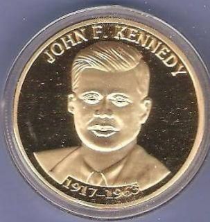 Newly listed JOHN F. KENNEDY 1917 1963 24KT GOLD MEDALLION WHITE HOUSE