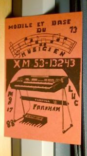 CB radio QSL postcard Farfisa organ photo Gadbois family 1970s Farnham